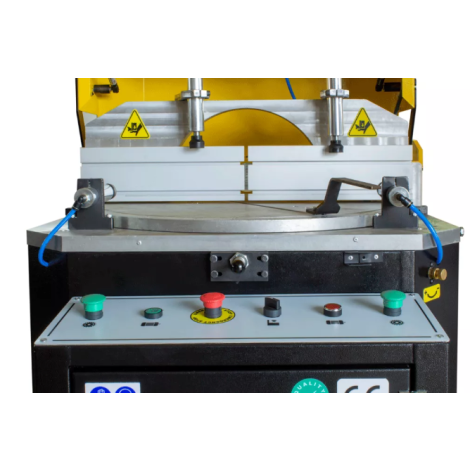 Półautomatyczna przecinarka tarczowa do cięcia profili PVC i aluminiowych Viber-System ALU 600 + stoły rolkowe 2 x 300cm Viber System kod: ALU600 - 16